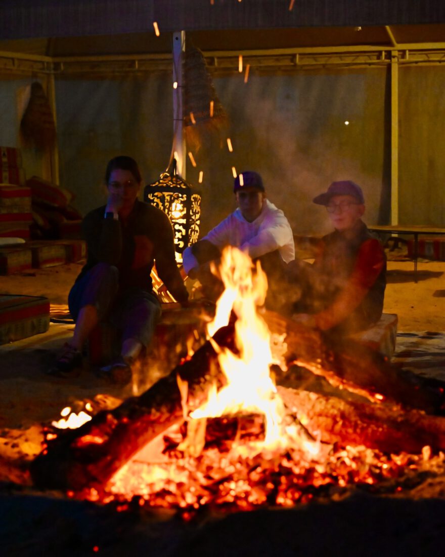 Lagerfeuer im Camp Abdemoula