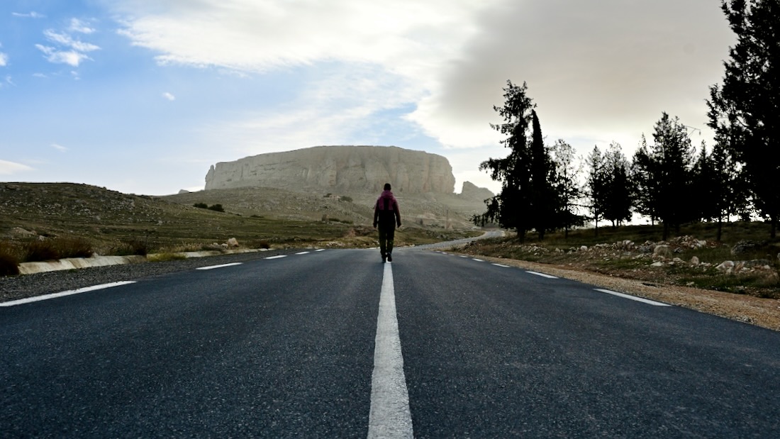 Melanie vor dem Table of Jugurtha