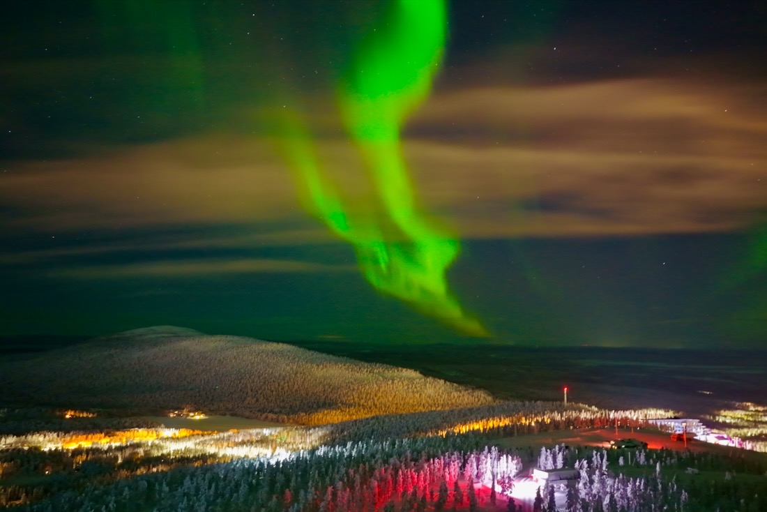 Nrodlichter über Levi in Lappland