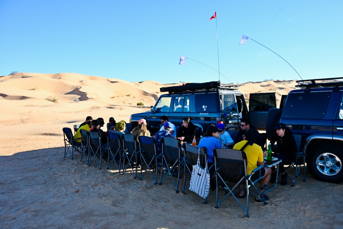 Picknick mit Bonheur Voyages auf dem Rückweg aus der Sahara