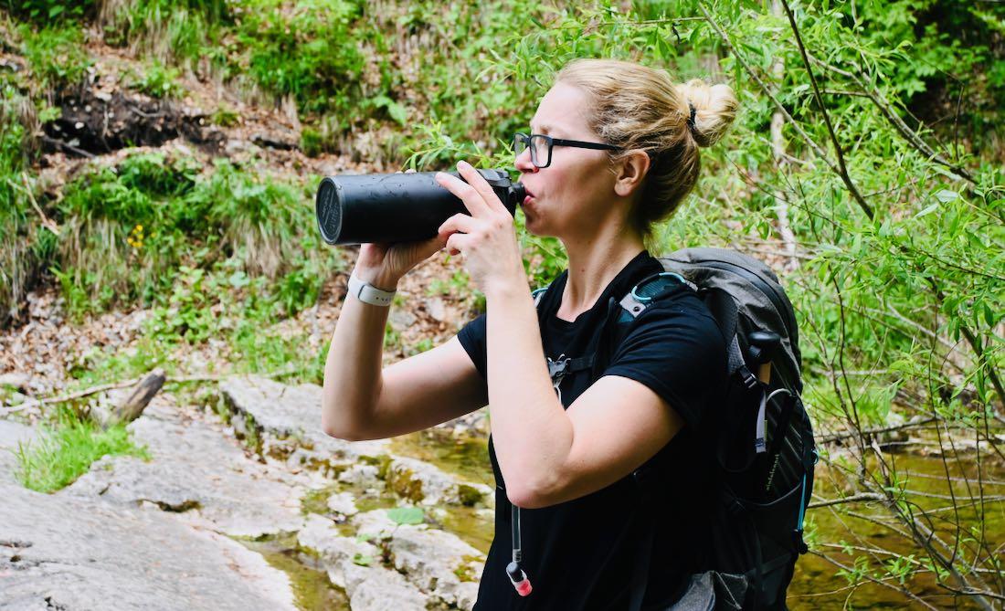 Aus der GRAYL GeoPress trinken