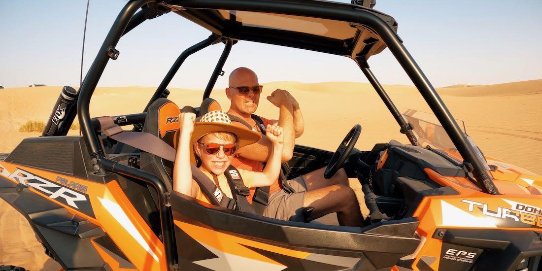 Ben und Markus im Buggy