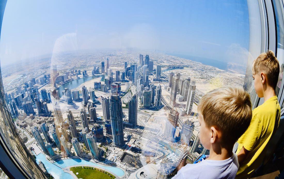 Blick vom Burj Khalifa in Dubai