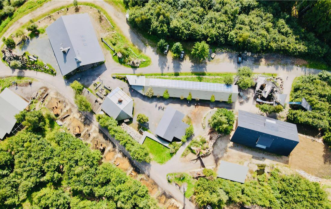 Blockhausen mit der Drohne fotografiert