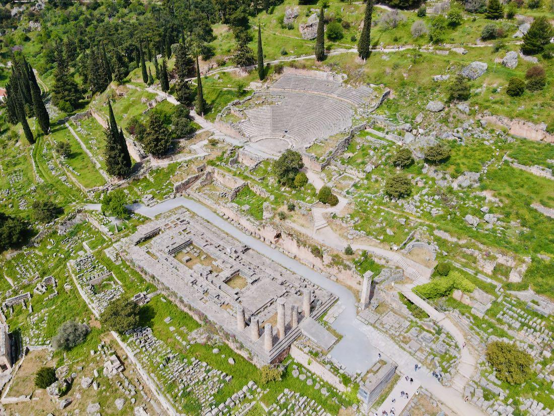 Das Antike Delphi aus der Luft