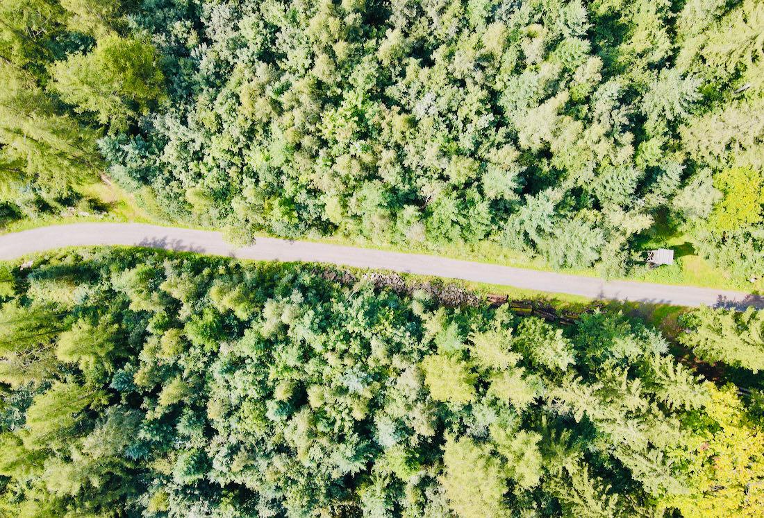 Die Blockline von oben