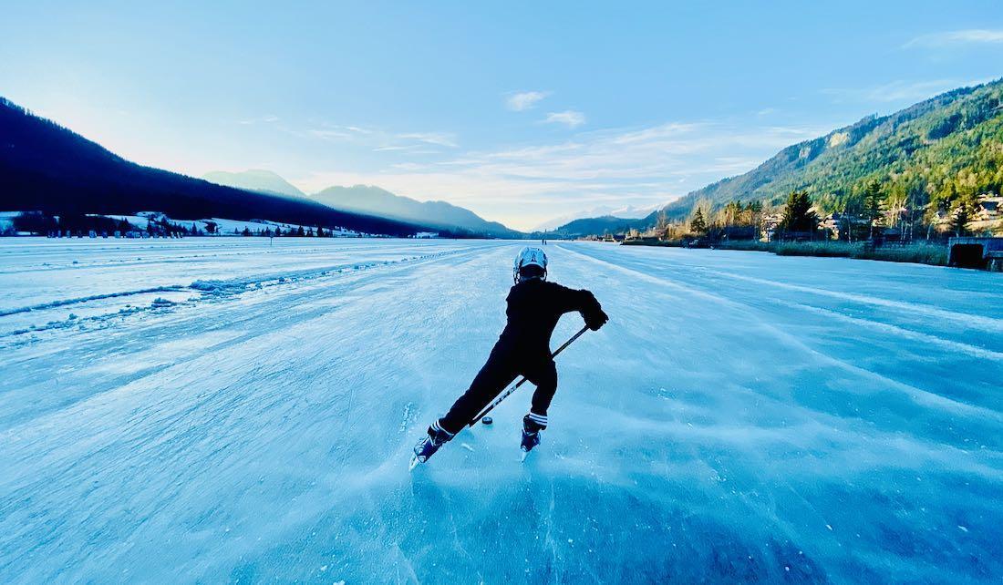 Eislaufen auf dem Weißensee