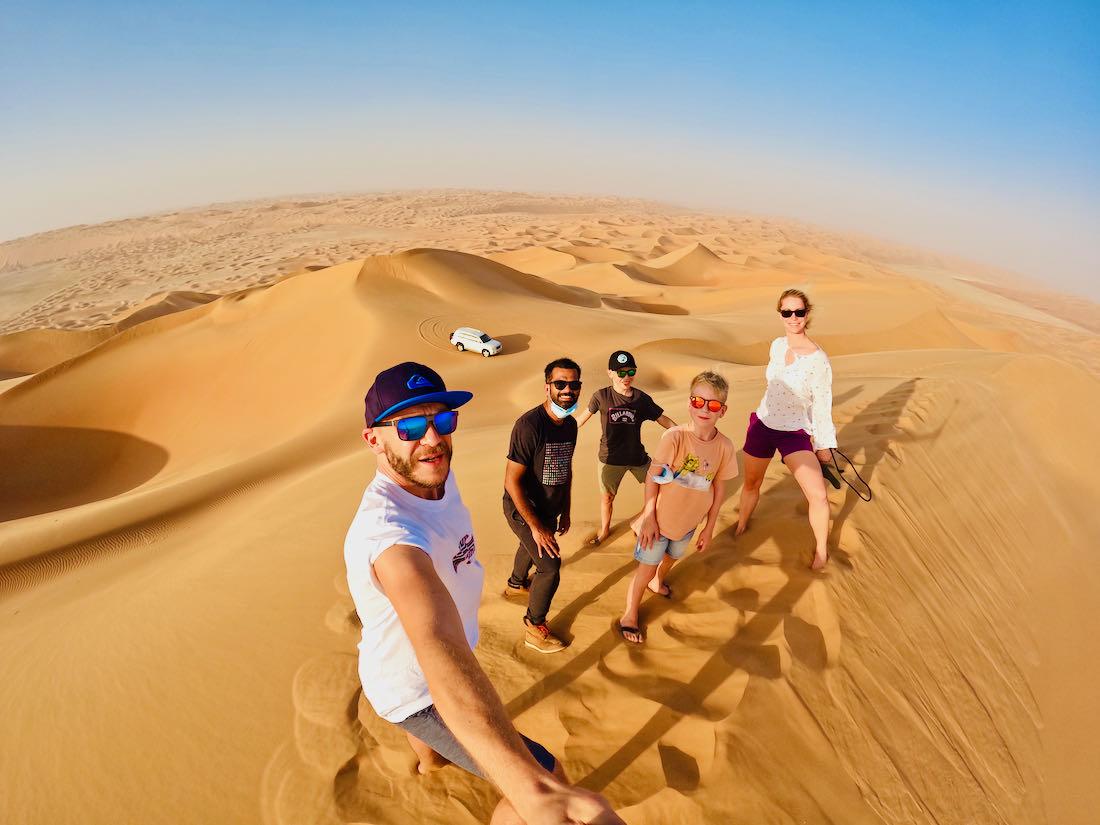 Fravely und Shafeel auf der Moreeb Dune