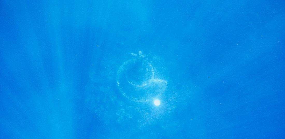 Jesus Statue am Meeresgrund in der Bucht von San Fruttuoso