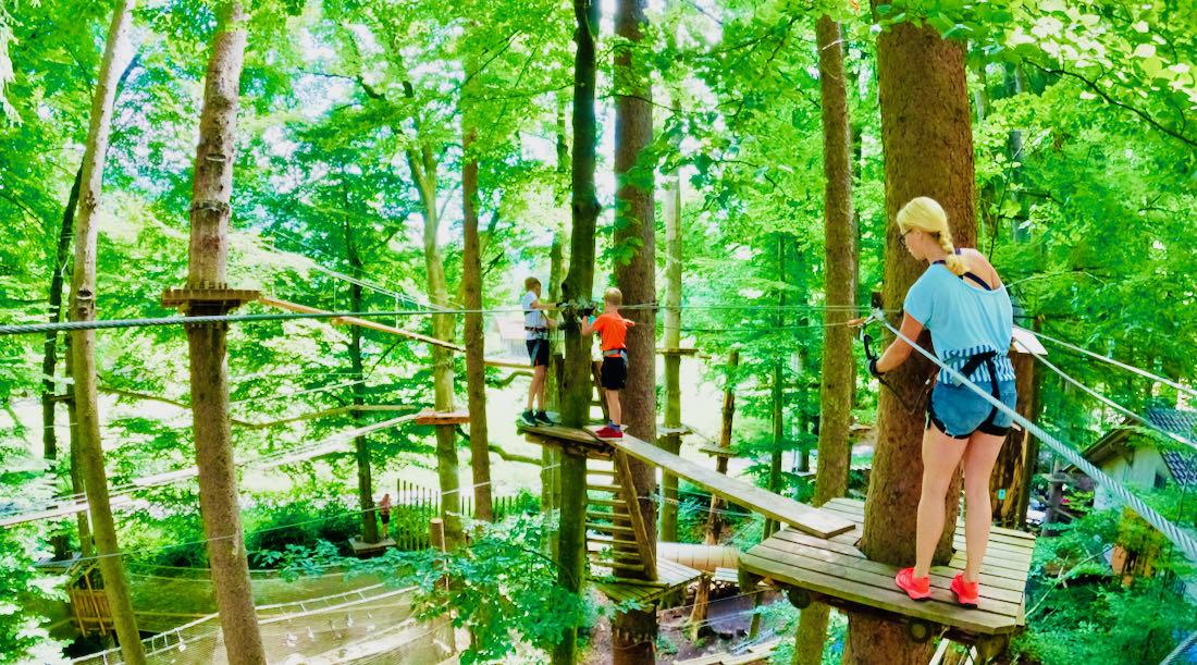 Kletterwald Interlaken Malenie, Flo und Ben