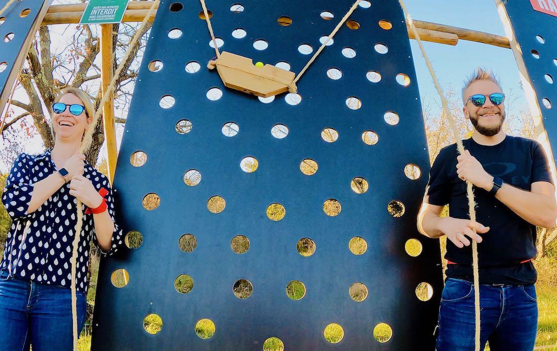 Melanie und Thomas bei den Outdoorgames