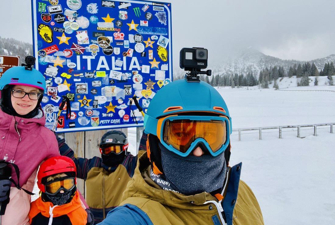 Österreich und Italien Grenze im Nassfeld