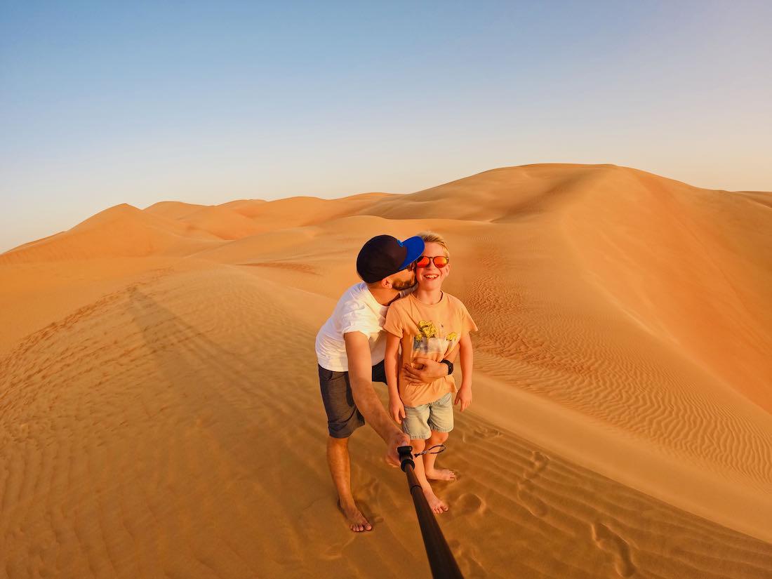 Papa Küsschen Ben in der Wüste