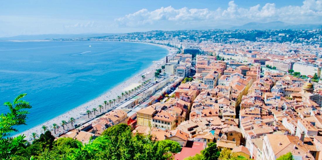 Promenade in Nizza in Südfrankreich