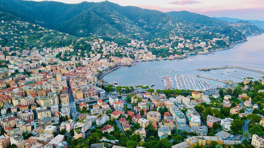 Rapallo bei Sonnenuntergang