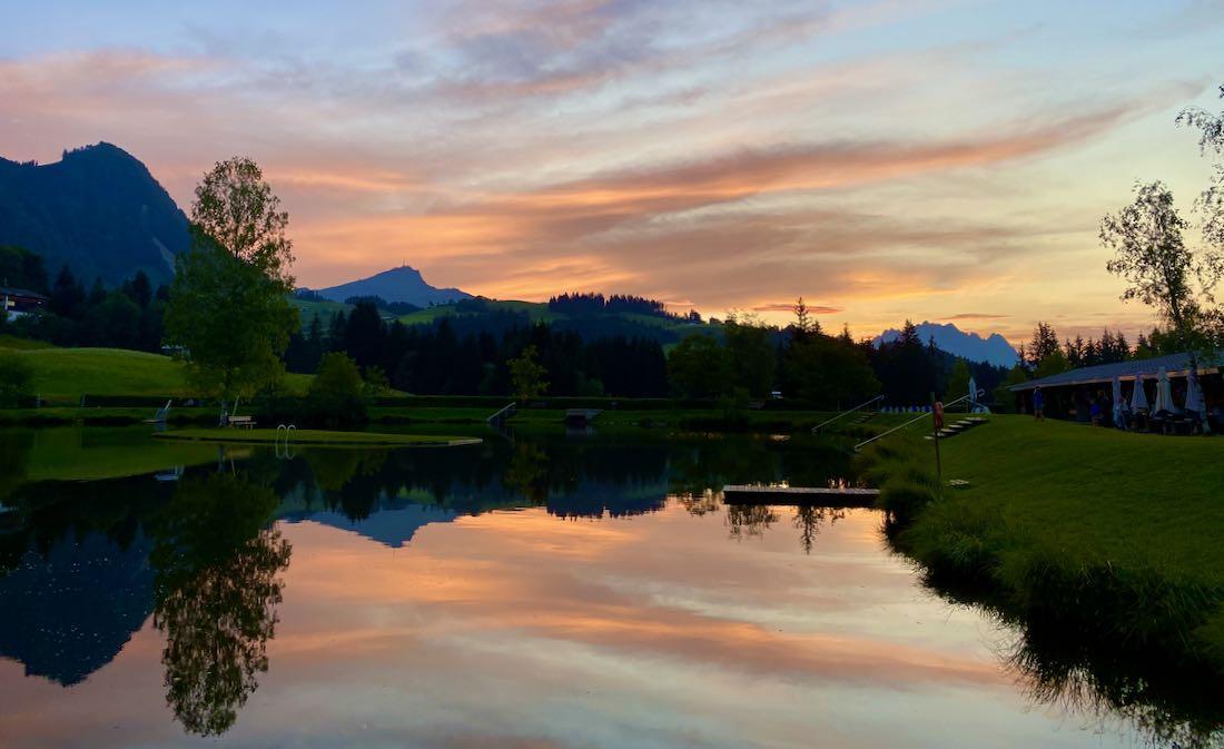 Sonnenuntergang am Lauchsee