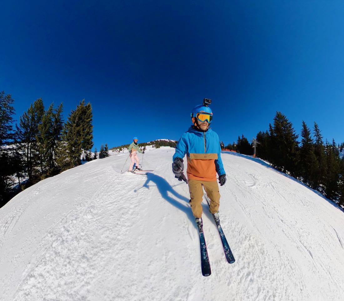 Thomas und Melanie in der Skiwelt