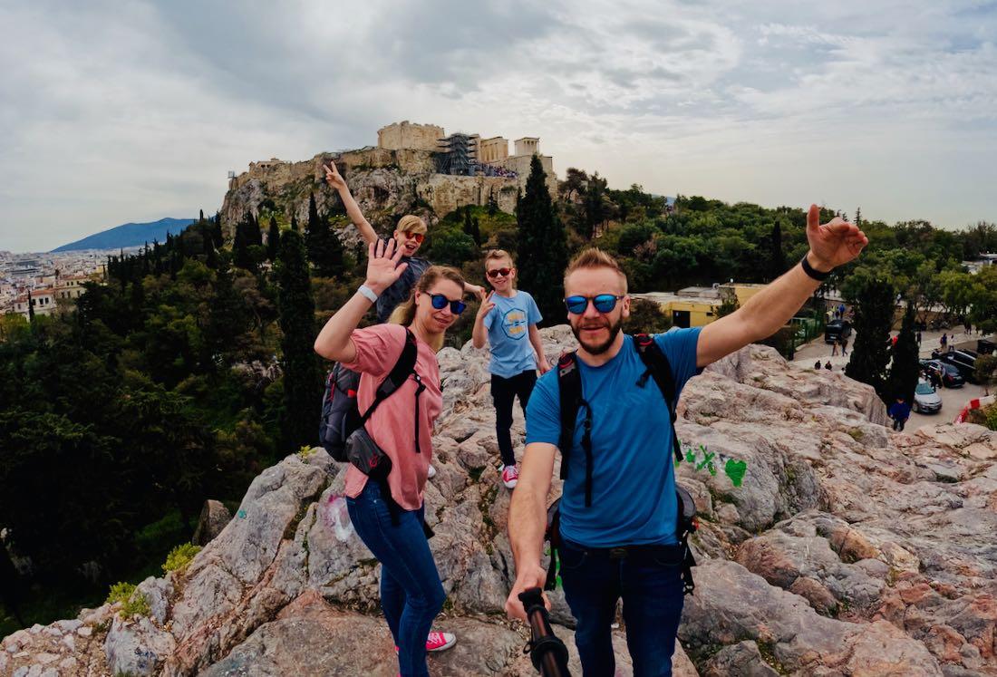 Fravely vor der Akropolis zum Start des Griechenland Roadtrips