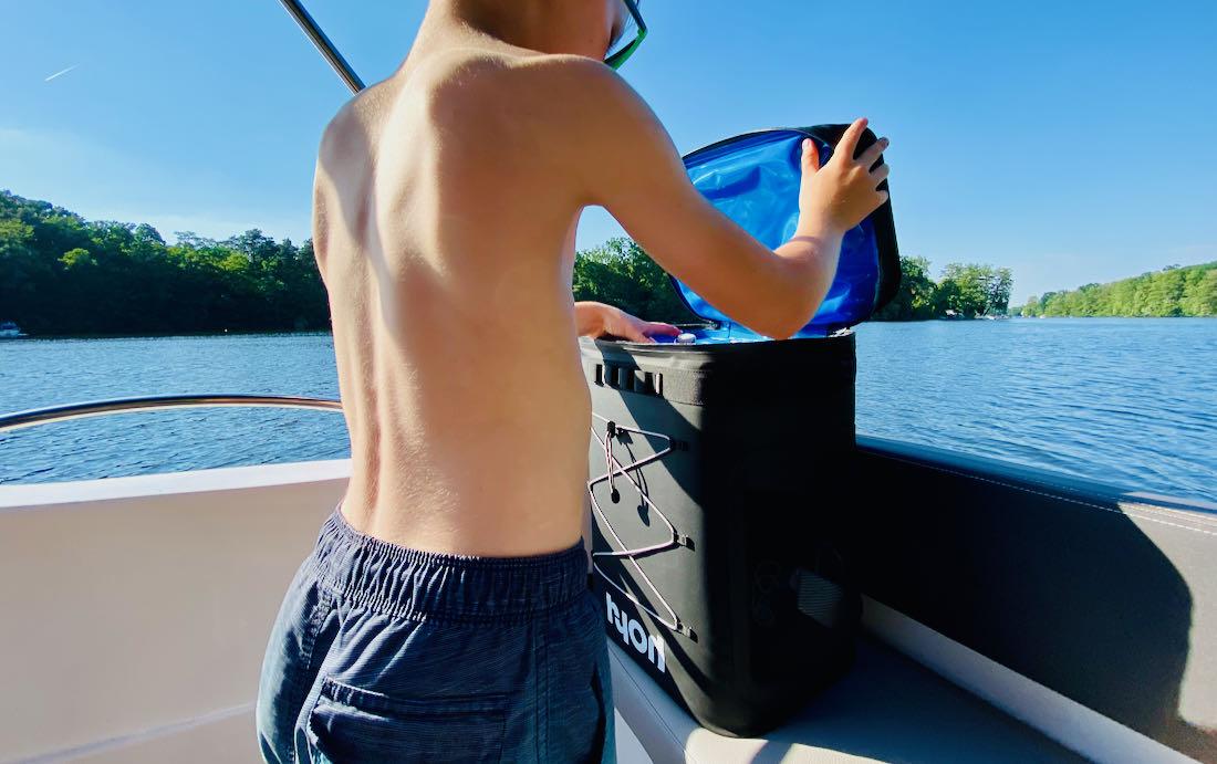 hyoh Kühlrucksack auf dem Boot