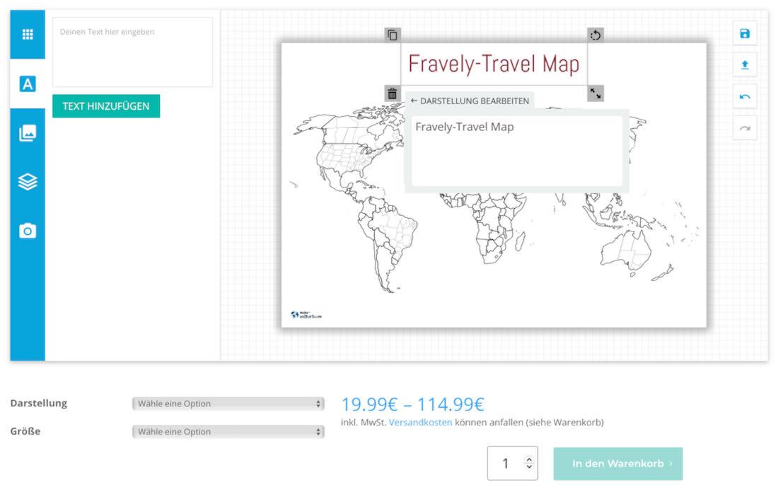 meine -Weltkarte der Editor