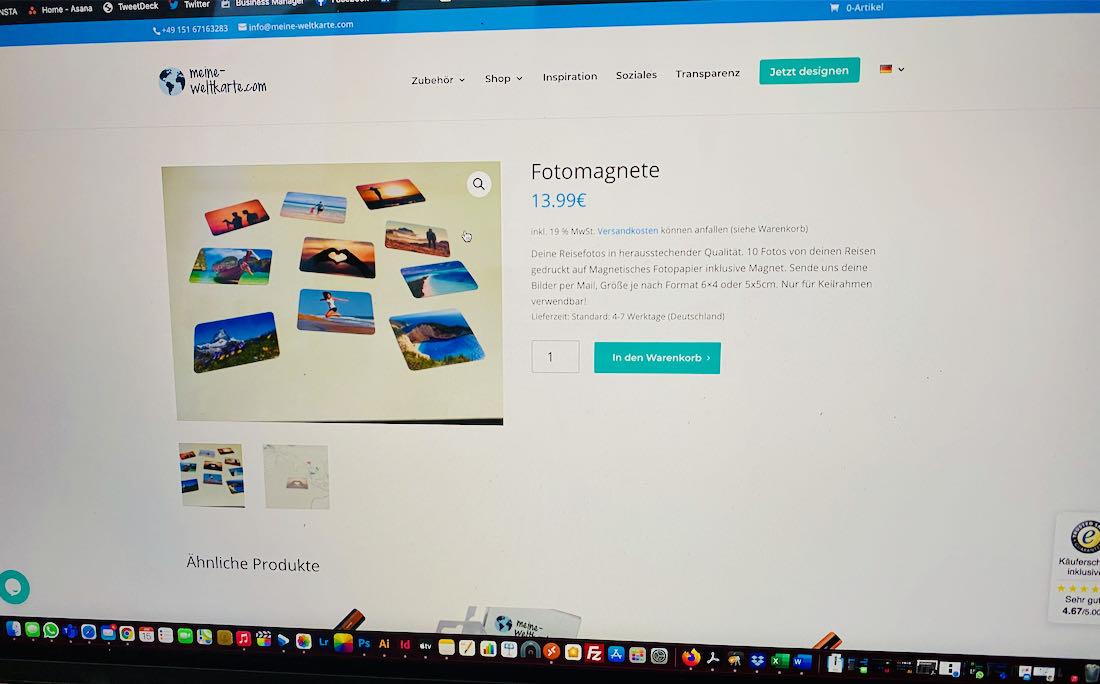 meine-Weltkarte Fotomagnete als Zubehör